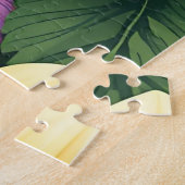 明るい黄色と紫の花のカラフルフローラ ジグソーパズル (側面)