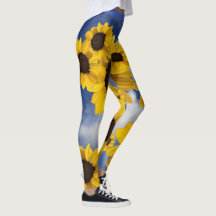 明るい黄色と青のひまわり空