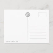 明るい黄色のひまわりクローズアップ写真CC0019 ポストカード (裏面)