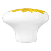 明るい黄色のひまわりフローラ セラミックノブ (側面)