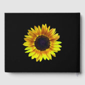 明るい黄色のひまわり –  ゲストブック (裏面)