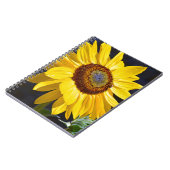 明るい黄色のひまわり ノートブック (左側)