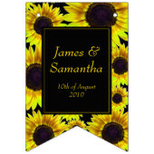 明るい黄色のひまわり –  バンティングフラッグ (第2の旗)