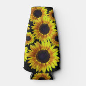 明るい黄色のひまわり ボトルクーラー (正面)