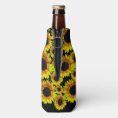 明るい黄色のひまわり ボトルクーラー (ボトル裏面)