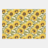 明るい黄色のひまわり ラッピングペーパーシート (正面2)