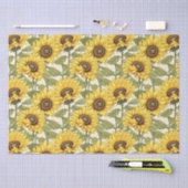 明るい黄色のひまわり 薄葉紙 (クラフト)