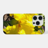 明るい黄色のアイリス, iPhoneケース (裏面横)