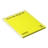 明るい黄色のアマチュア無線通話署名メモ帳 ノートパッド (アングル)