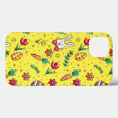 明るい黄色のイースターパターン電話ケース Case-Mate iPhoneケース (裏面 (横))