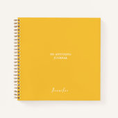 明るい黄色のカスタムスパイラミニマルル・ノートブック ノートブック (正面)