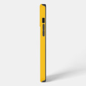 明るい黄色のカスタムネーム シンプル iPhoneケース (左側面)