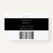 明るい黄色のカスタムフォトセキュリティガードID バッジ (裏面)