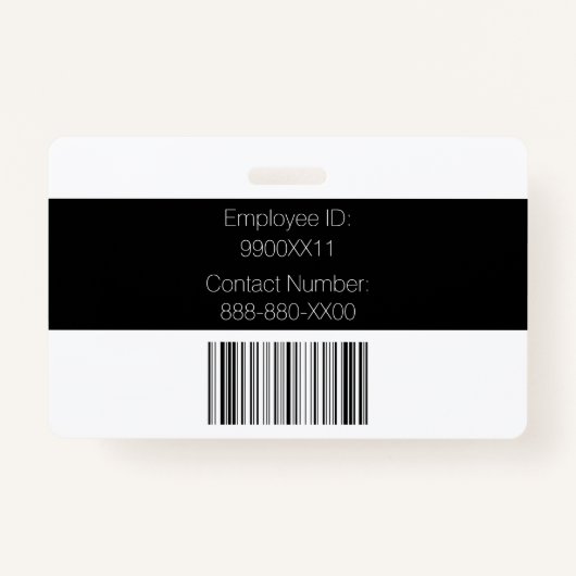 明るい黄色のカスタムフォトセキュリティガードID バッジ (裏面)