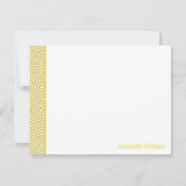 明るい黄色のギリシャ鍵のパターンありがとうございます 招待状 (正面)