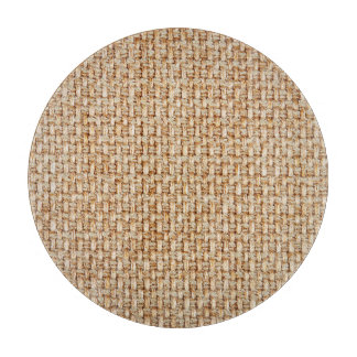 明るい黄色のギンガム生地のテクスチャ。 カッティングボード