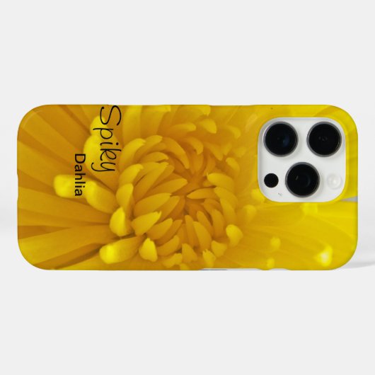 明るい黄色のスパイシーダリアのクローズアップ写真 Case-Mate iPhoneケース (裏面 (横))