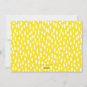 明るい黄色のダッシュフォトフレームホリデーカード シーズンカード (裏面)