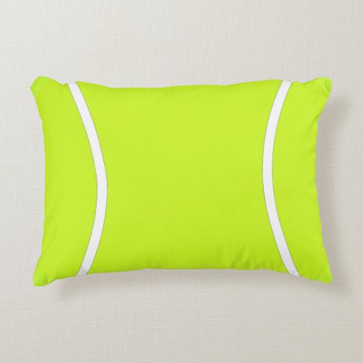 明るい黄色のテニスボールアクセントピロー アクセントクッション (正面)