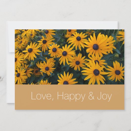 明るい黄色のデイジーの花結婚クリスチャン 招待状 (裏面)