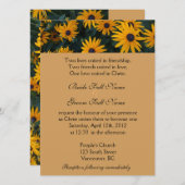 明るい黄色のデイジーの花結婚クリスチャン 招待状 (正面/裏面)