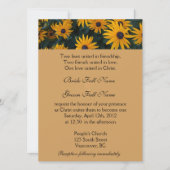 明るい黄色のデイジーの花結婚クリスチャン 招待状 (正面)