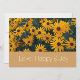 明るい黄色のデイジー花のクリスチャン結婚式 招待状