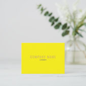 明るい黄色のネオンとゴールド 名刺 (スタンド正面)