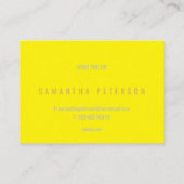 明るい黄色のネオンと金ゴールド 名刺 (裏面)
