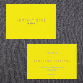 明るい黄色のネオンと金ゴールド 名刺