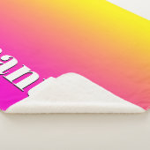 明るい黄色のネオンピンクのグラデーション シェルパブランケット (3/4)