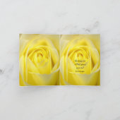 明るい黄色のバラが私の花嫁になる 招待状 (内部)