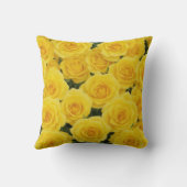 明るい黄色のバラ クッション (裏面)