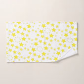 明るい黄色のパターン（の模様が）ある星 バスタオルセット (ハンドタオル)