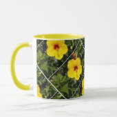 明るい黄色のパンジー マグカップ (左)