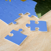 明るい黄色のヒマワリ ジグソーパズル (側面)