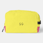 明るい黄色のピンクの下コーナー ドップキット (裏面)