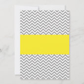 明るい黄色のフクロウ灰色の山型のベビーシャワー 招待状 (裏面)