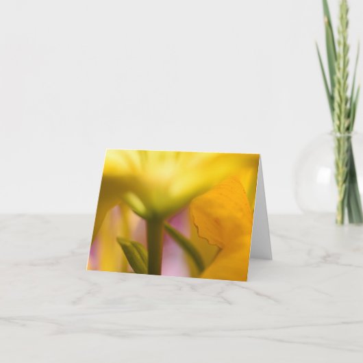 明るい黄色のフローラサンキューカード サンキューカード (正面)