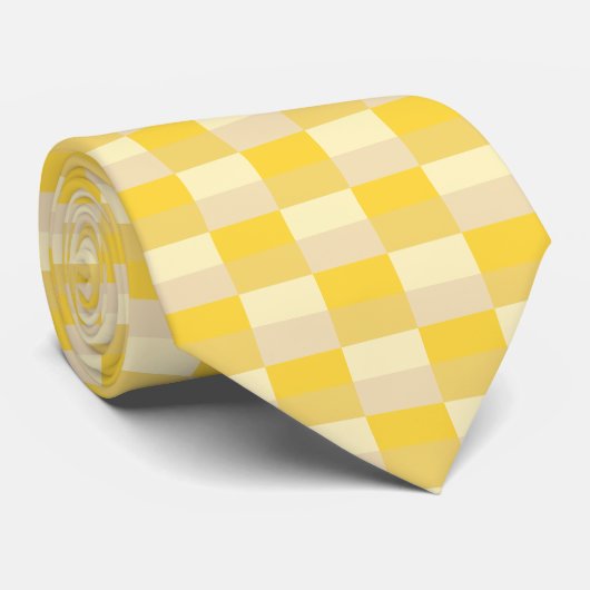 明るい黄色のブロック ネクタイ (ロール)