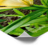 明るい黄色のユリのポスター ポスター (角)