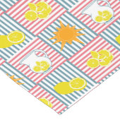 明るい黄色のレモン、オレンジ色の太陽、夏の投手 ショートテーブルランナー (コーナー)