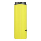 明るい黄色のロミニマルゴのタグライン会社スワッグ タンブラー (裏面)