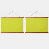 明るい黄色の四角で明確な白い枠 吊り下げ型タペストリー (ダブル)