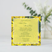 明るい黄色の夏のデイジー花結婚式の招待 招待状 (スタンド正面)