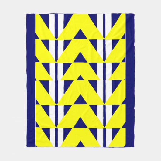 明るい黄色の抽象化 フリースブランケット (正面)