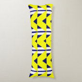 明るい黄色の抽象化 ボディピロー (正面縦)