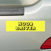 明るい黄色の新 – NOOB – ドライバのバンパーステッカー バンパーステッカー (車上)