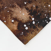 明るい黄色の星雲、水色の暗い空。 フリースブランケット (角)