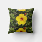 明るい黄色の春の花 クッション (裏面)